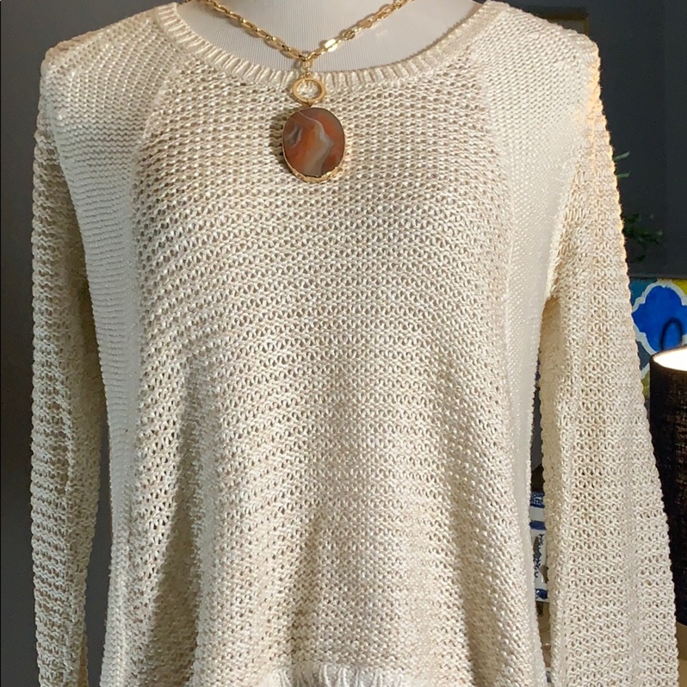 Nitrogen open knit sweater